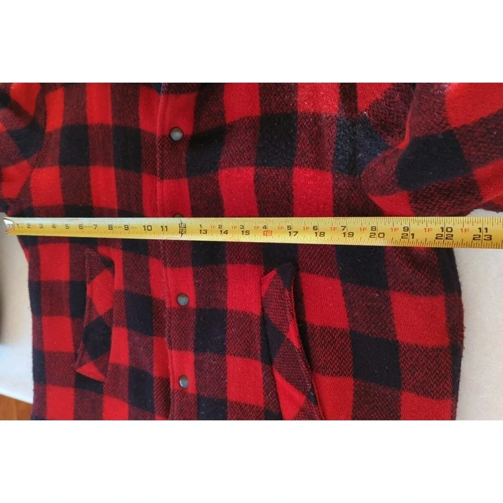 Vintage 60's Men Maine Guide‎ By Congress Wool Jacket Red Blue Plaid Size L